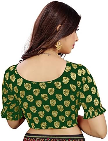 Fressia Fabrics Womens Cotton Lycra Lycra Readymade Saree Blouse