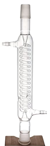 Condensador de bobina de vidro Graham 400mm Comprimento da jaqueta 24/40 junta
