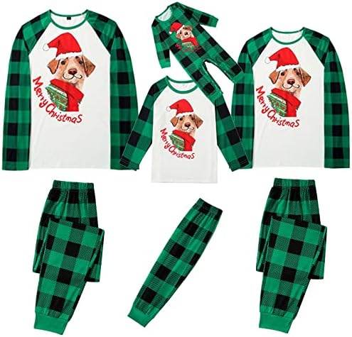 Pijama de pijama de família combinando de Natal, pijamas de Natal para família e cães de pijamas de Natal de família