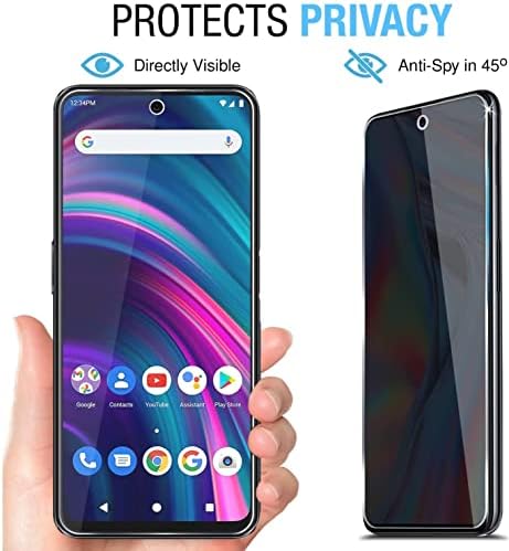ANBZSIGN [2 pacote Blu F91 5G Protetor de tela de privacidade, vidro temperado de dureza anti-spy 9h