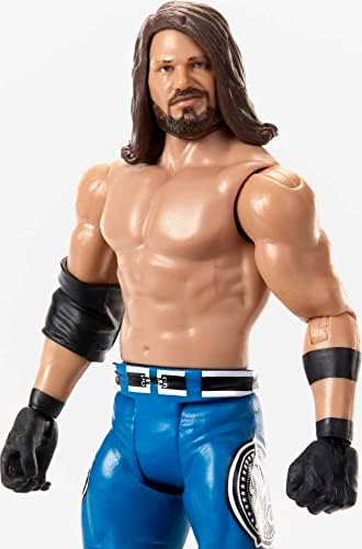 Mattel WWE AJ Styles Top Picks Action Figura, colecionável com 10 pontos de articulação e detalhes semelhantes, 6 polegadas