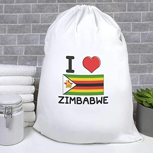 Azeeda 'eu amo o Zimbábue' Lavanderia/Bolsa de Lavagem/Armazenamento