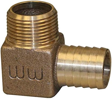 Merrill mfg rbhenl1000 1 cotovelo hidrante de bronze sem chumbo, bronze