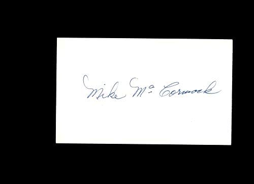 Mike McCormack Hand assinado 3x5 ÍNDICE Autograph NFL Hof Cleveland Browns