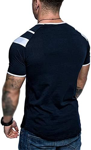 Moda de moda masculina Sleeve Sleeve Tee Gym Muscle Muscle Treino