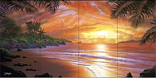 Mural de azulejos de cerâmica - paixão tropical - de Jon Rattenbury