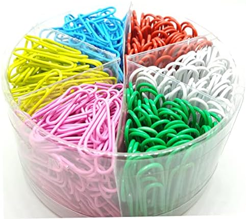 Tofficu 500pcs Pastas coloridas Terno de prata CLIP DE ARQUIVO DE ARQUIVO DE ARQUIVO DE ARQUIVO COLIFICADO COLIME