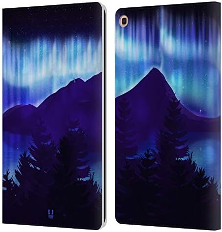 Caixa de cabeça projeta azul lakeview Lights Lights Leather Livro da carteira de capa compatível com Samsung Galaxy Tab A 10.1