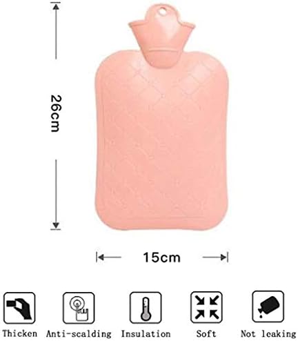 LLQUS 1L PVC Hot Water Bottle com tampa, bolsa de água quente para aquecedores de mãos, não deslizamento