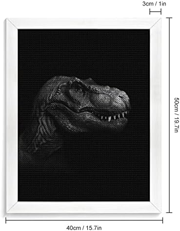 T- rex dinossauros em kits de pintura de diamante escuro Ficture Frame 5D DIY Drill Full Drill Rhinestone Arts Decoração