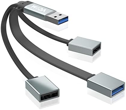 Mini Hub de Dados USB, VCOM Ultra Slim Portable 3 porta Cabo de cubo USB, porta USB 3.0 e USB 2.0 | CARREGADO NÃO