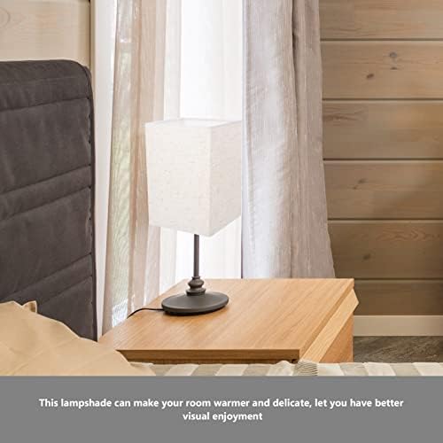 Homoyoyo Bell Lamp Shade Square Lamp Shades, suporte de lâmpada de linho natural, tom de lâmpada de mesa, lustres com lustres para lâmpadas de chão lâmpada de lâmpada de parede de lâmpada de lâmpada de lâmpada de lâmpada de piso Substituição