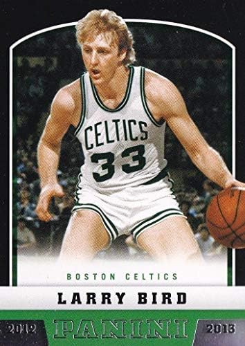 2012 2013 Larry Bird Panini Basketball Series exibindo este Hall da Fama do Boston Celtics em seu cartão de hortelã de camisa branca 190 Larry Bird M