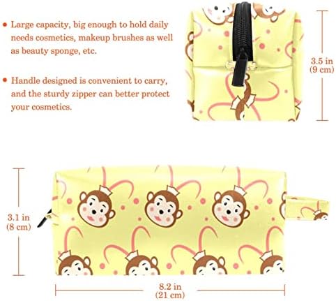 Tbouobt Gifts for Men Mulheres Bolsas de maquiagem Bolsa de higiene pessoal Sacos de cosméticos, desenho animado de animais de macaco