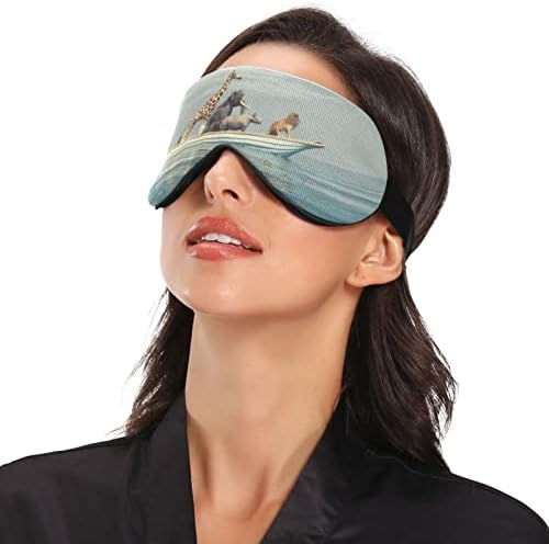 Kigai Sleep Eye Mask for Men Women Light bloqueando a noite dormindo de olhos vendados com tira ajustável Soft respirável conforto