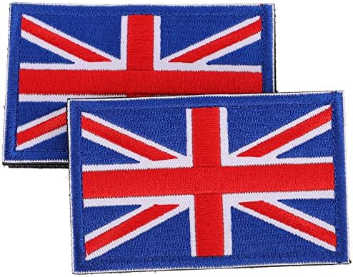 IPETBOOM ALERMANO BANGLE BANGLE PACHES, 2PCS UK Bordados Bordagens e patches de manchas country Patches nacionais bandeira