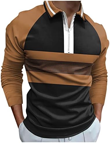 RCESSD Mens plus size 'uniforme de manga longa pólo com colarinho de colarinho picot camisa de pólo de manga curta, camisa masculina do meio-médio-042505xy1