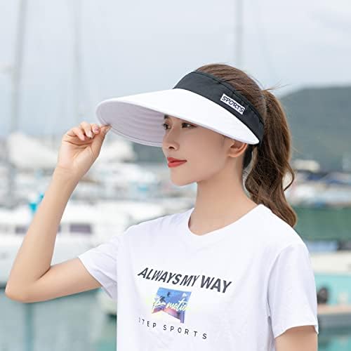 PEICEES VISES BRIM LARGA PARA MULHERES PACABILÍVEL SUN HAT BEACH VISOR PARA VIAGENS CHAPE