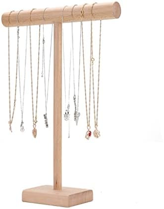 Jahh 2 PCs pendurado colar de colar rack nórdico vertical de jóias de madeira maciça rack de armazenamento doméstico rack de colar