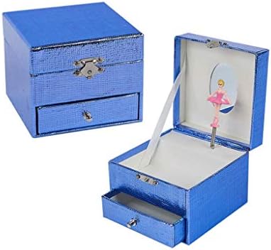 Mxiaoxia Blue Paper Music Box Blue Handmade Box Box Square Gift Proposta Criativa Presente de Aniversário Christmas