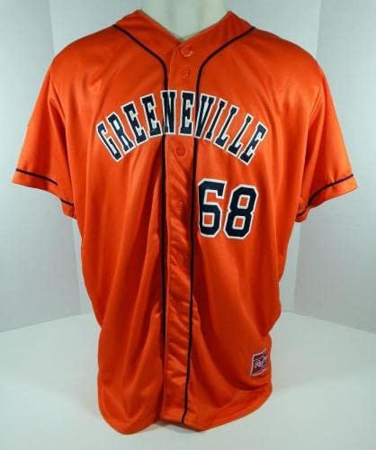 2017 Greeneville Astros #68 Game usou Orange Jersey DP08089 - Jerseys de MLB usados ​​no jogo