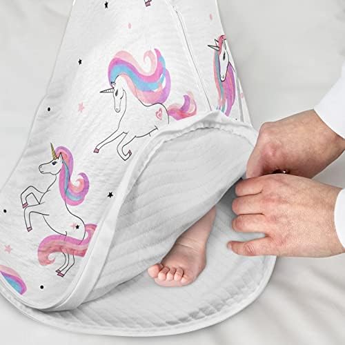 vvfelixl unissex belos unicórnios saco de dormir de bebê, cobertor de bebê vestível, saco de sono para crianças, terno para dormir para bebês recém-nascidos de 6 a 12 meses