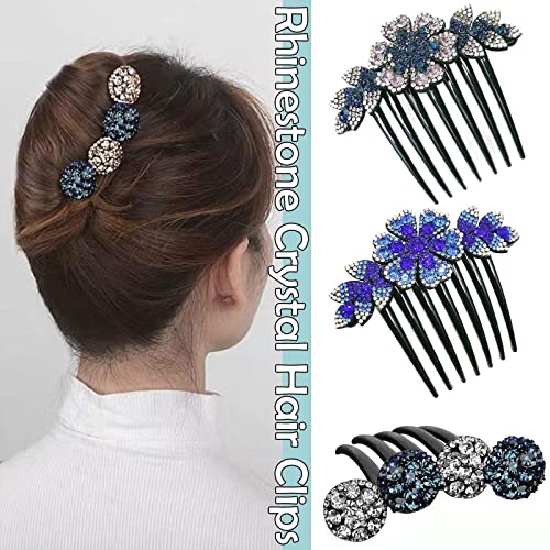 Acessórios para cabelos elegantes Mulheres pente de cabelo Retor de cristal clipes de cabelo