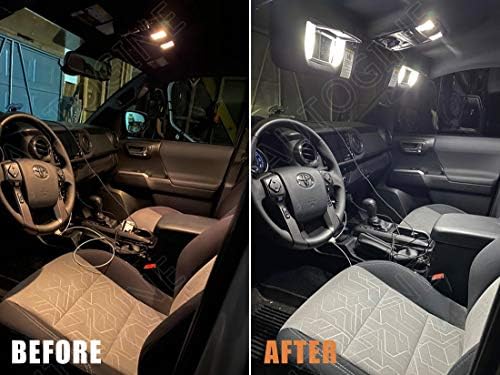 Kit de luzes LED de interiores brancos de 6 peças para Toyota Corolla 2013 2014 2015 2017 2018 2019 2020 2021 Super Bright 6000K lâmpadas interiores LED Pacote + Ferramenta de instalação