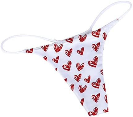 IIUS Valentines calcinha sexy de calcinha feminina lábios impressos t-back-back