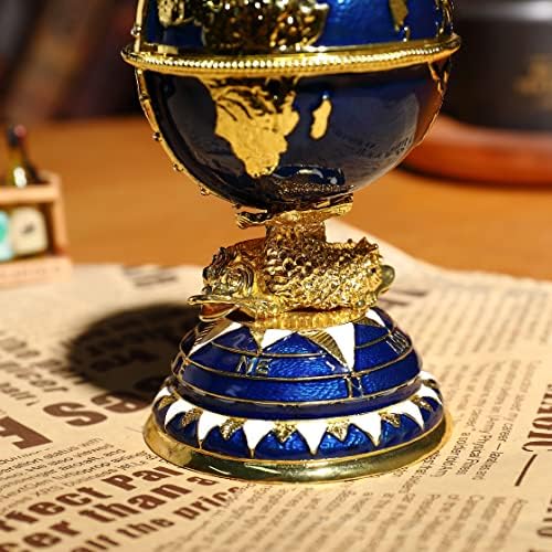 Rhinestones de esmalte Faberge Egg Jewelry Box Faberge Article