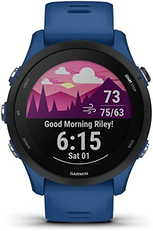 Garmin Forerunner® 255, GPS executando smartwatch, insights avançados, bateria duradoura, azul de maré