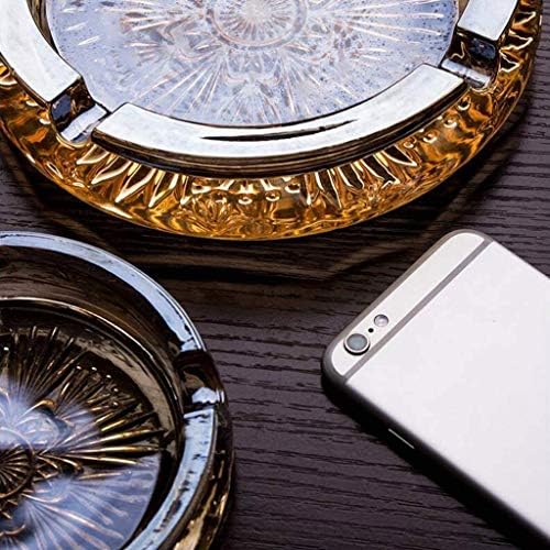 Cinzeiro de vidro de cristal de quisheng, cinzeiro personalizado ， bandeja de cinzas para fumantes de mesa para decoração