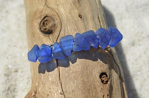Clipes de cabelo francês de vidro do mar azul cobalto genuíno - 60 mm