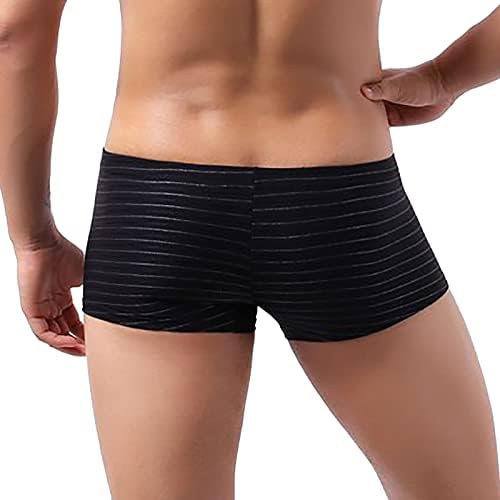 Mens Roupa Destacada Moda Menina de moda masculina Trendência da cintura boxer listras coloridas Uns cuceções masculinas masculinas