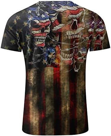 XXBR Soldado patriótico Mens camisetas curtas de manga curta, 4 de julho American Flag Graphic Tops Summer Muscle Slim Fit Tees