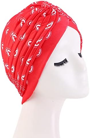 Capacete de gorro para mulheres para mulheres, mulheres imprimindo chapéu de lenço Turbano Cabeça