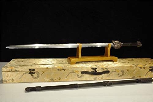 Espadas shzbzb wushu espada artesanal kungfu han tang jian t10 lâmina de aço carbono maçane