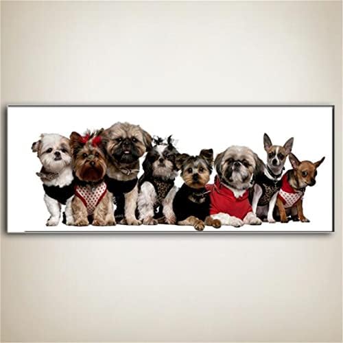 Pintura de diamante grande cão de animal por kits de números, DIY 5D Diamond Diamond Round Round Drill Cross Stitch