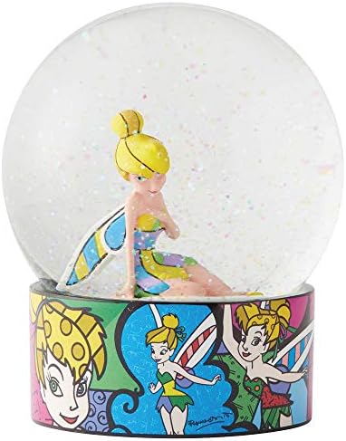 Enesco Disney por Britto Peter Pan Tinker Bell Waterglobe Waterball, 5,12 polegadas, multicolor