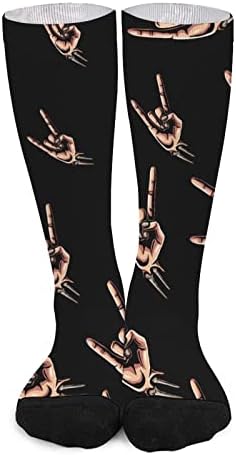 WeedKeyKat Rock Hand Socks Rodty Funny Print Graphic Casual Moderate espessura para o outono da primavera e inverno