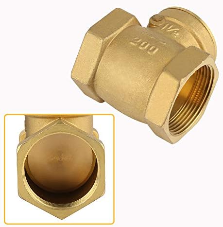 Válvula de retenção, dn32 bsp 1-1/4 rosca fêmea bronze não retorno válvula de retenção 232psi impedir o fluxo de água 3,3 x 2,8 polegadas