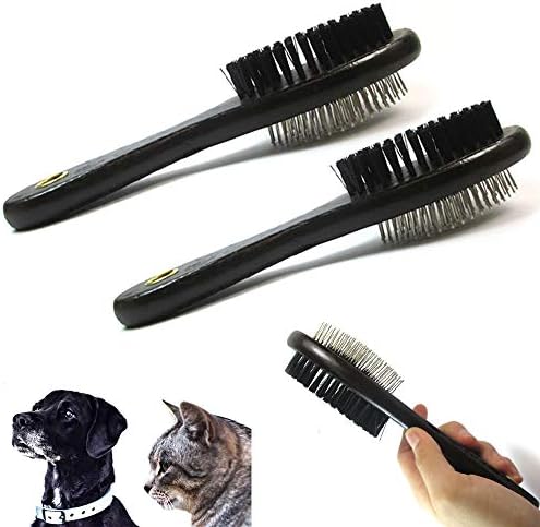 2 PC PC Bristle Pin Pin Cat Hair Helfing Brush Shedding Comb