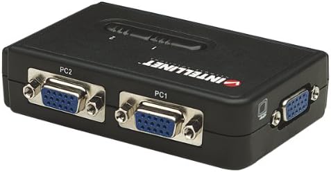 Intellinet 2 Port PS/2 KVM Switch com cabos e suporte de áudio