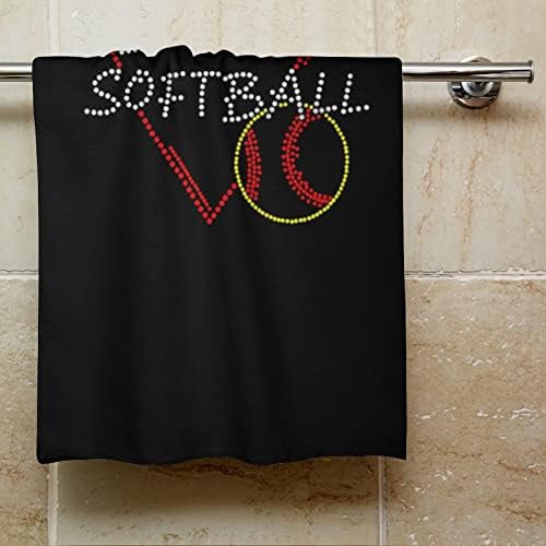 Baseball Lover Heart Microfiber Hand Toalhas Super Toalha Absorvente Tapo Rápido seco