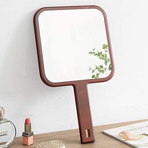 Espelho portátil portátil, espelho de molho feito de madeira de qualidade, espelho simples de viagem, espelho de maquiagem