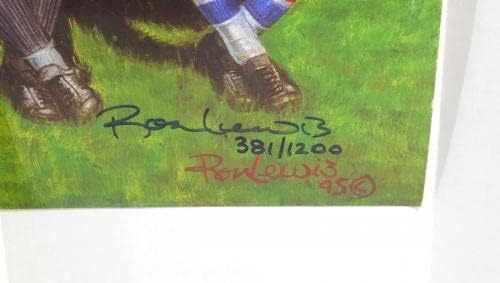 Negro League assinou 24 x 30 Poster Ron Lewis Artista 20 JSA AUTOS LEONARD IRVIN ++ - Fotos autografadas da NFL