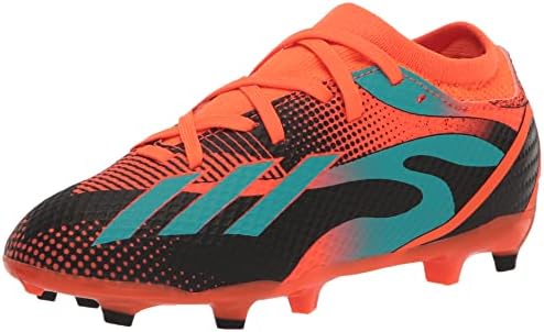 Adidas x Speedportal Messi.3 Sapato de futebol terrestre firme, time solar laranja/menta rush/preto, 6 EUA unissex