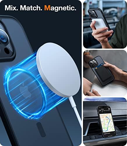 Torras Magnetic para iPhone 12 Case/iPhone 12 Pro Case, [Drop de grau militar testado] [Compatível com MagSafe] Caso de proteção translúcido