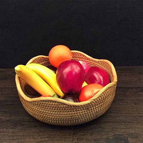 Lakikagp bandejas ovais de vime de cesta de cesta de cesta de cesta de cesta, cesta de armazenamento para alimentos para fruta