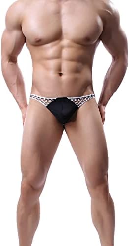 Masculino de roupa íntima Sexy Roupa Sólida Micro Briefes G-String Front Bulge